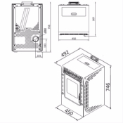 Poêle à granule design - Modèle Basic 